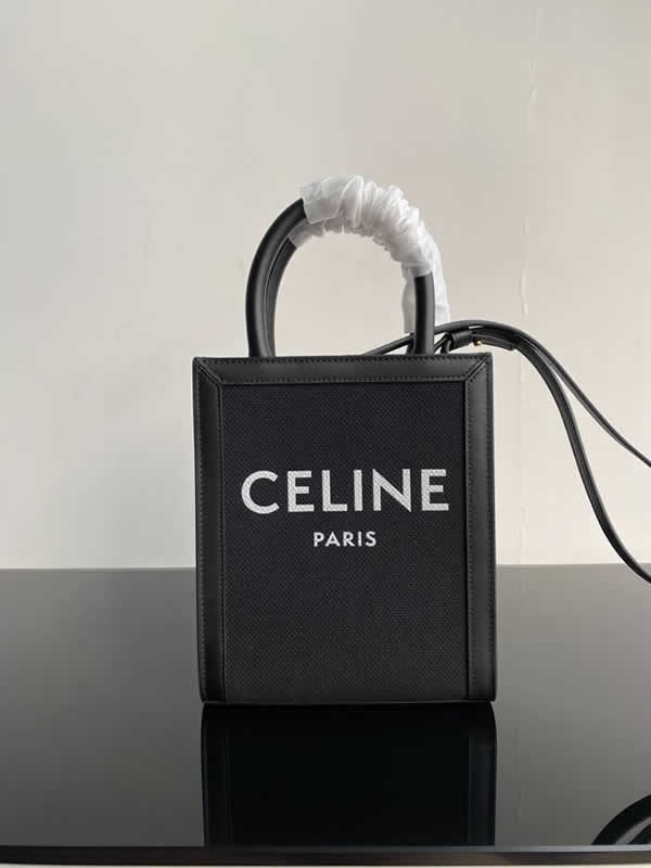Fake Celine Black Cabas Triomphe MiNi Portable Crossbody Bag